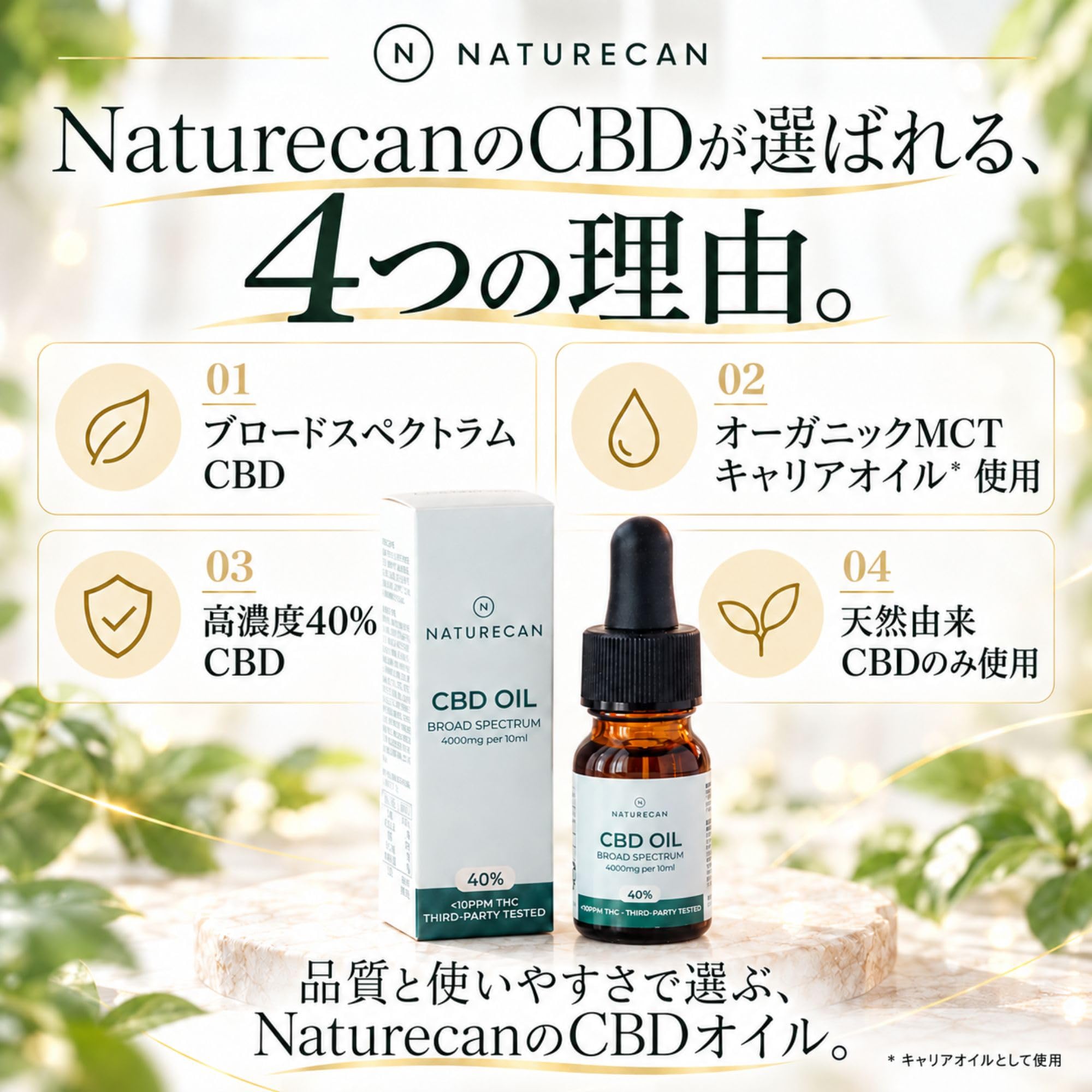 NATURECAN ネイチャーカン　CBDオイル 40% 30ml Amazon | Naturecan (ネイチャーカン) CBDオイル 40% 30ml [ 国内製造