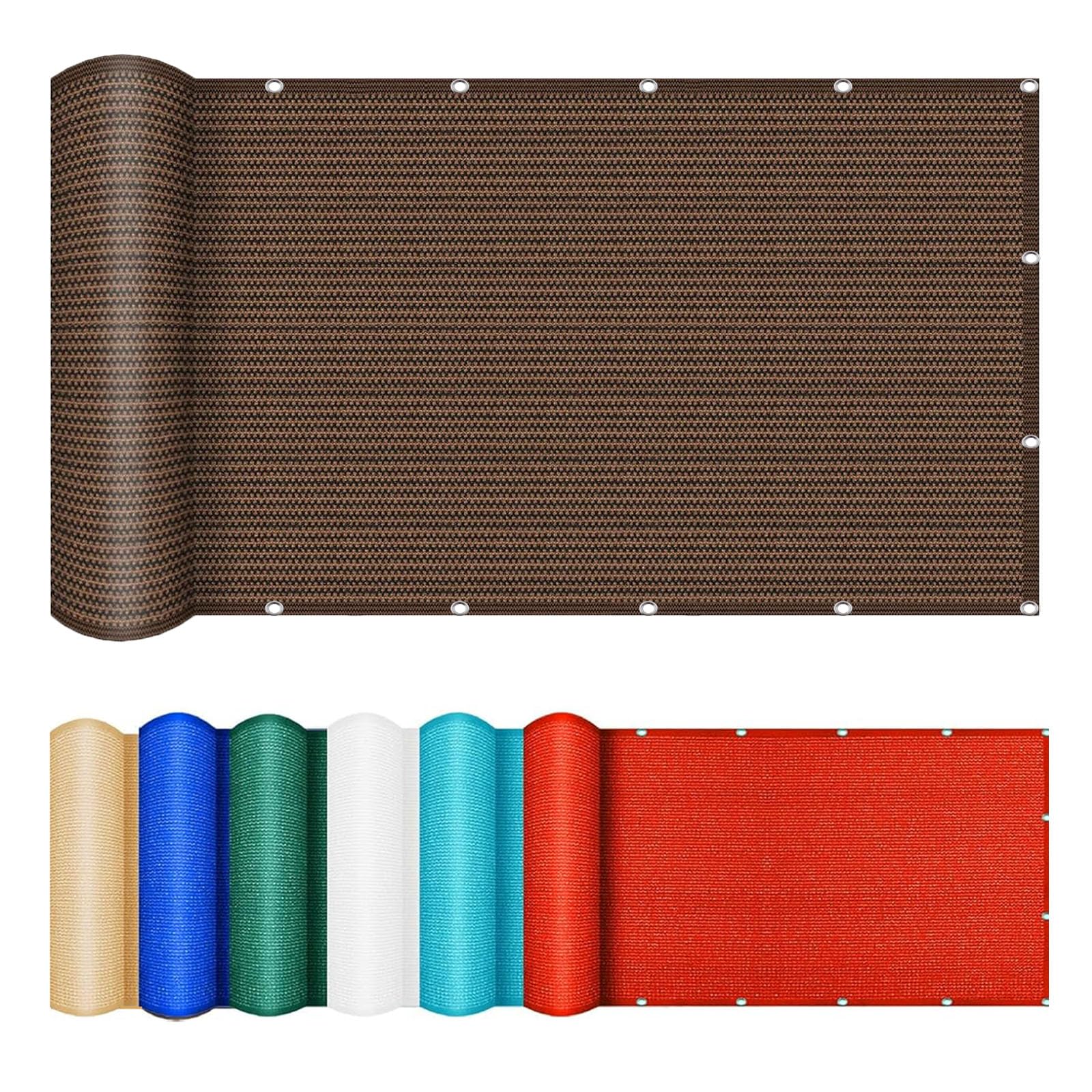 Privacyscherm 40 x 1000 cm HDPE Licht Transparant, Ademend, Zonwering, Wind- en Uv-Bescherming, Ondoorzichtige Balkondoek met Kabelbinders Voor Tuin, Patio, Schutting, Creme Kleur