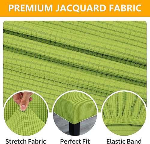 Miniatura 3 de Howhic Juego de 2 fundas para sillas de comedor, fundas elásticas para sillas de comedor, fundas para sillas de cocina de jacquard texturizadas,