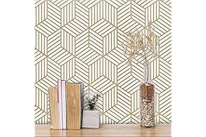 Gold and White Geometric Wallpaper