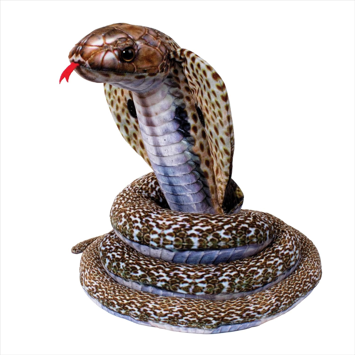 Real Planet 73" Cobra Stuffed Animal - Over 6 Feet Long Cobra Snake, Giant Stuffed Animal for Kids Toys, Big Plush Snake, Large Animal Toys, (Brown 73")