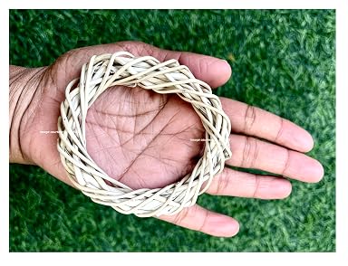 SPHINX Natural Biodegradable Sustainable Decorative Wicker Wreath Willow Handmade Ring for Stand Alone Wall Decor, D-I-Y Wreath Making, Door Hangings Decorations (Diameter 3 Inches - 10 Pieces)