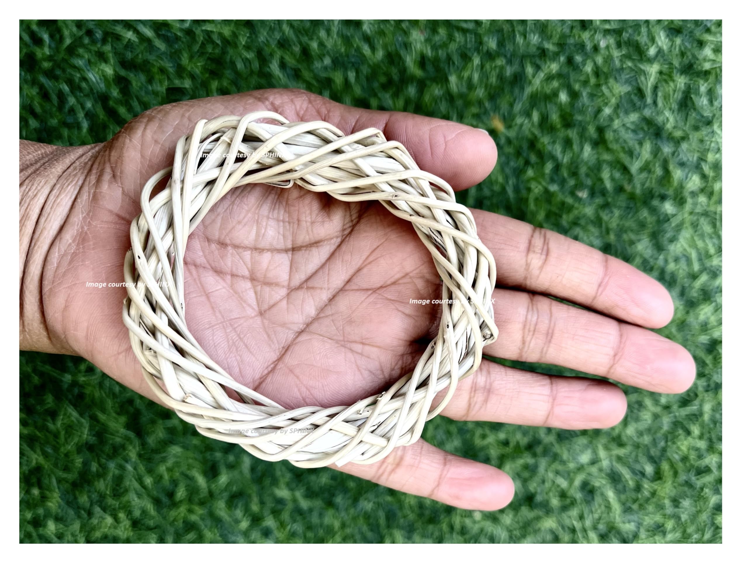 SPHINX Natural Biodegradable Sustainable Decorative Wicker Wreath Willow Handmade Ring for Stand Alone Wall Decor, D-I-Y Wreath Making, Door Hangings Decorations (Diameter 3 Inches - 10 Pieces)