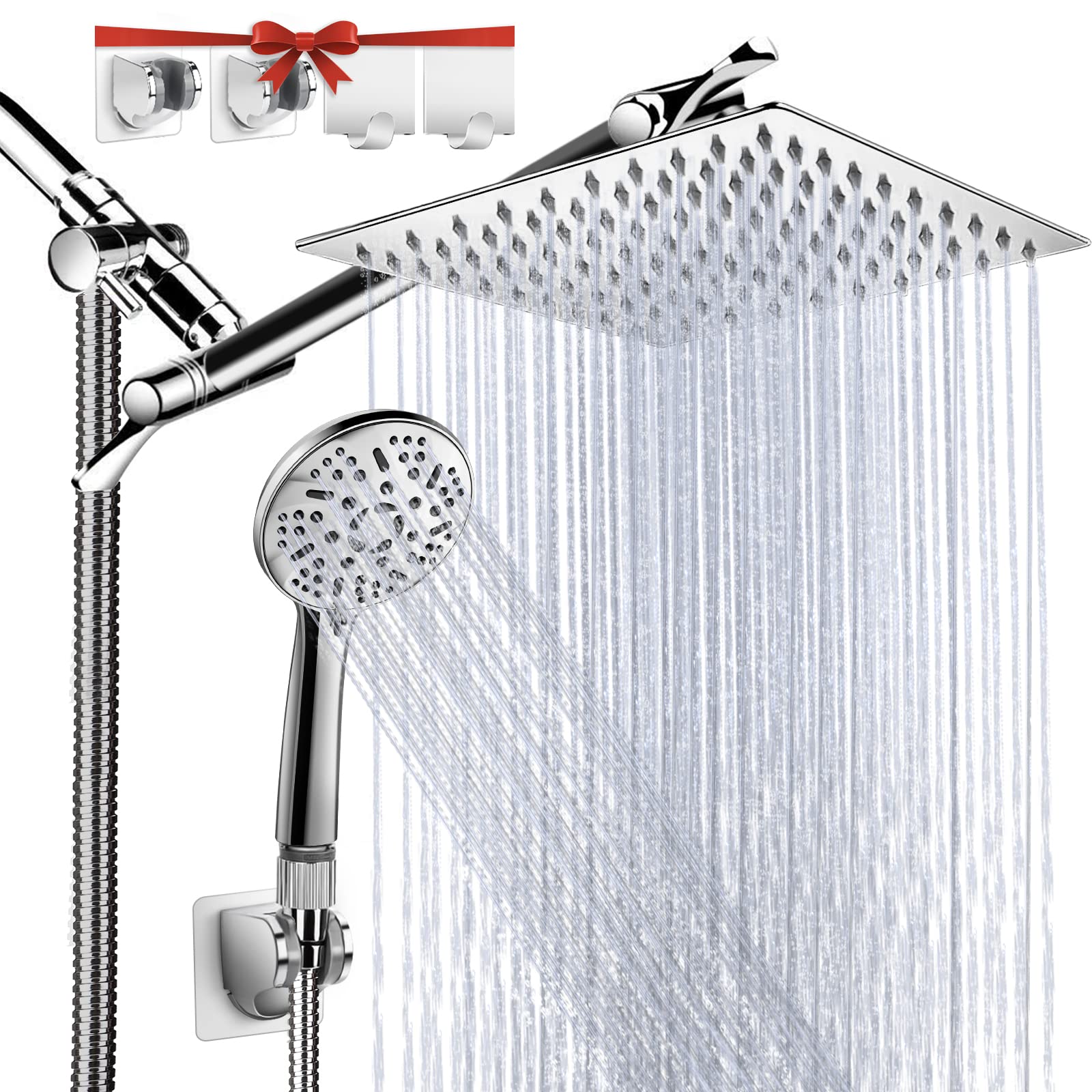 Sieyes 8 Inch Rainfall Massage Big Shower Head with Universal G1/2