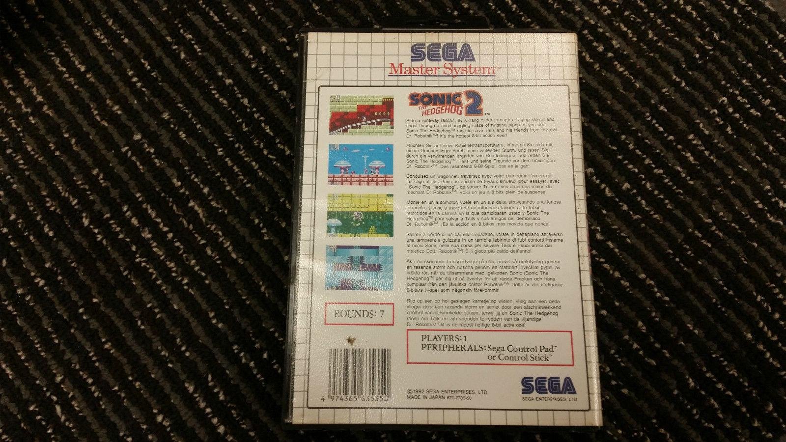 Boxed Sega Master System Sonic 2 - PAL - Grade A - Starboard Games Boxed Sega Master System Sonic 2 - PAL - Grade A - Starboard Games
