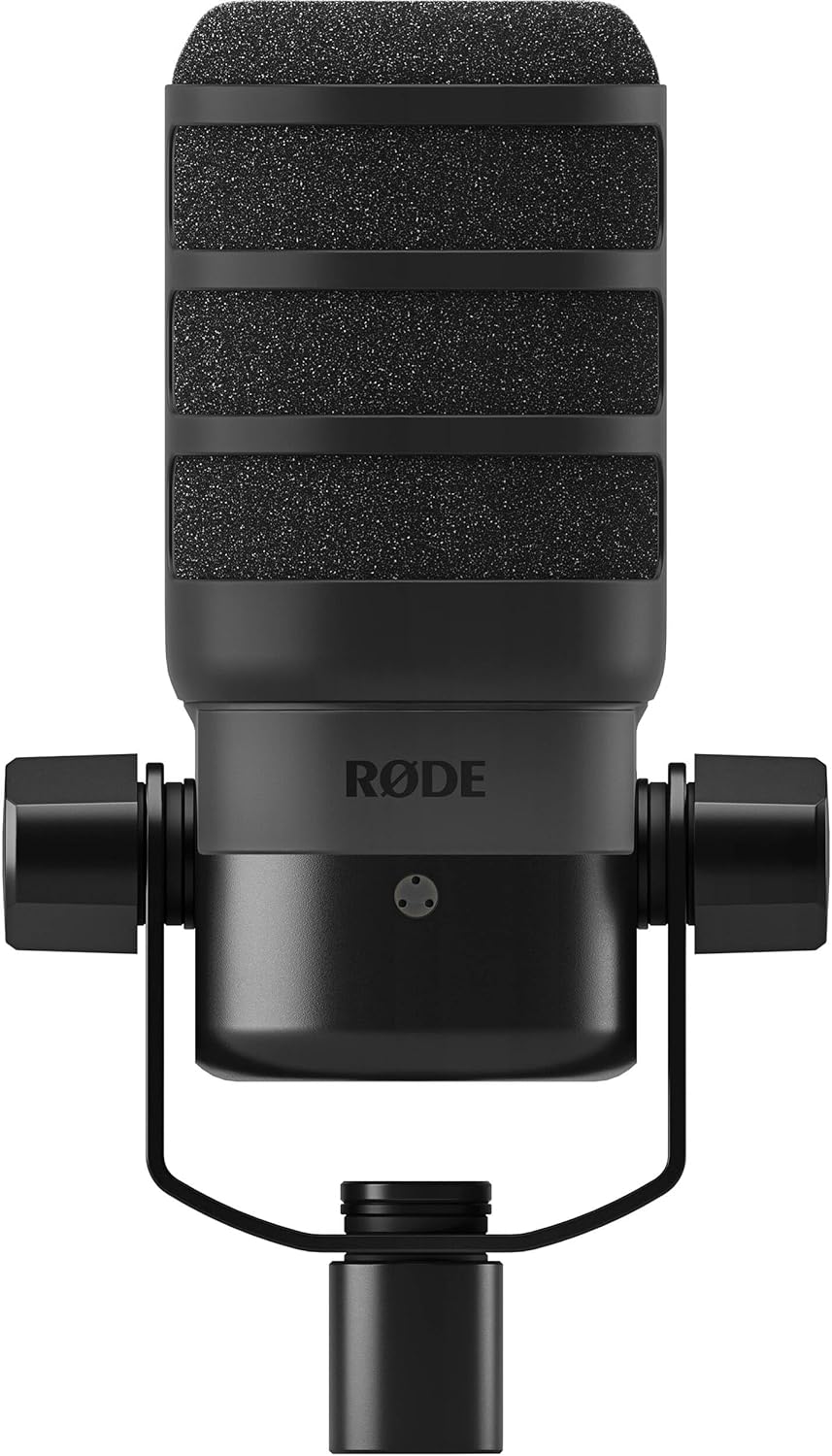 RODE PodMic + WS14 Pop‑Filter Bundle – Professional Podcasting, Streaming & Voice-Over Dynamic Microphone (Black)