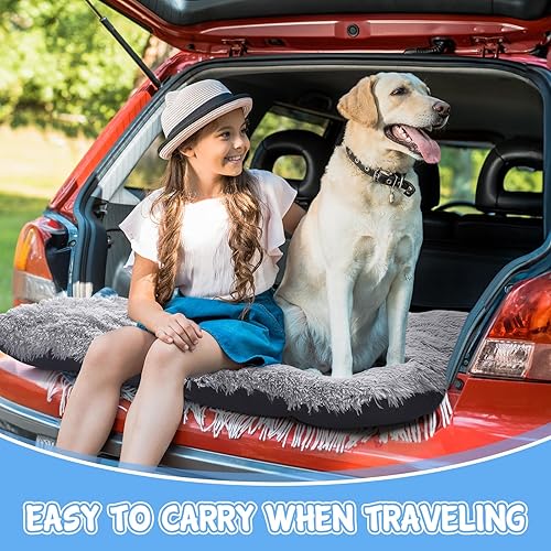 Miniatura 6 de Tranqun 2 camas para perros, camas para perros, camas para cachorros, lavables a máquina, antideslizantes, gruesas, almohadillas de felpa para