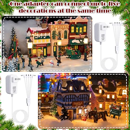 Miniatura 10 de 2 adaptadores de corriente de 4.5 V compatibles con accesorios iluminados Lemax, adaptador de corriente de CA y CC para Navidad, Halloween, aldea,