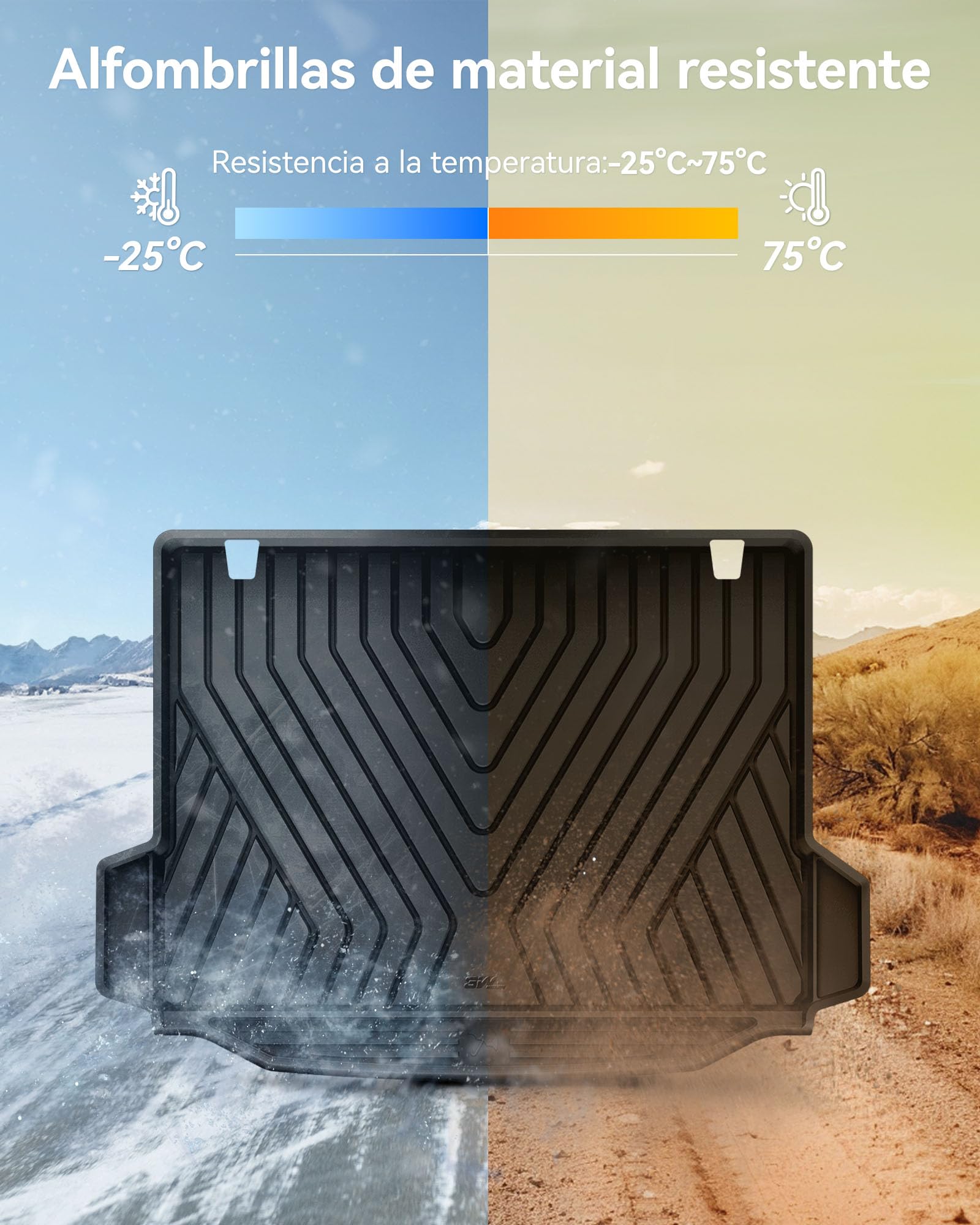 3W para BMW X3 G01 2019-2024 Alfombrilla Maletero de Coche, TPE Alfombrillas Maletero para Todo Tipo de Clima para BMW X3 G01 Juego Completo de Alfombrillas, Accesorios, Negro