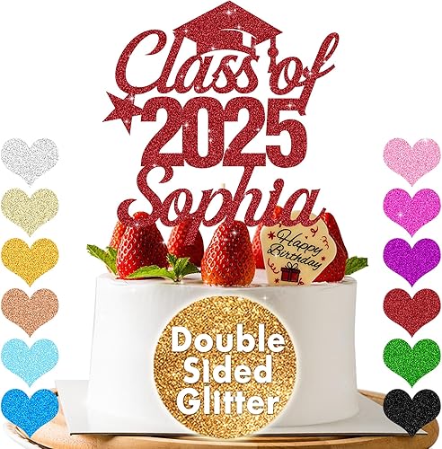 Miniatura 5 de Decoración personalizada para tartas de graduación de clase de 2023, regalos de graduación, felicitaciones, decoración para tartas, decoración de
