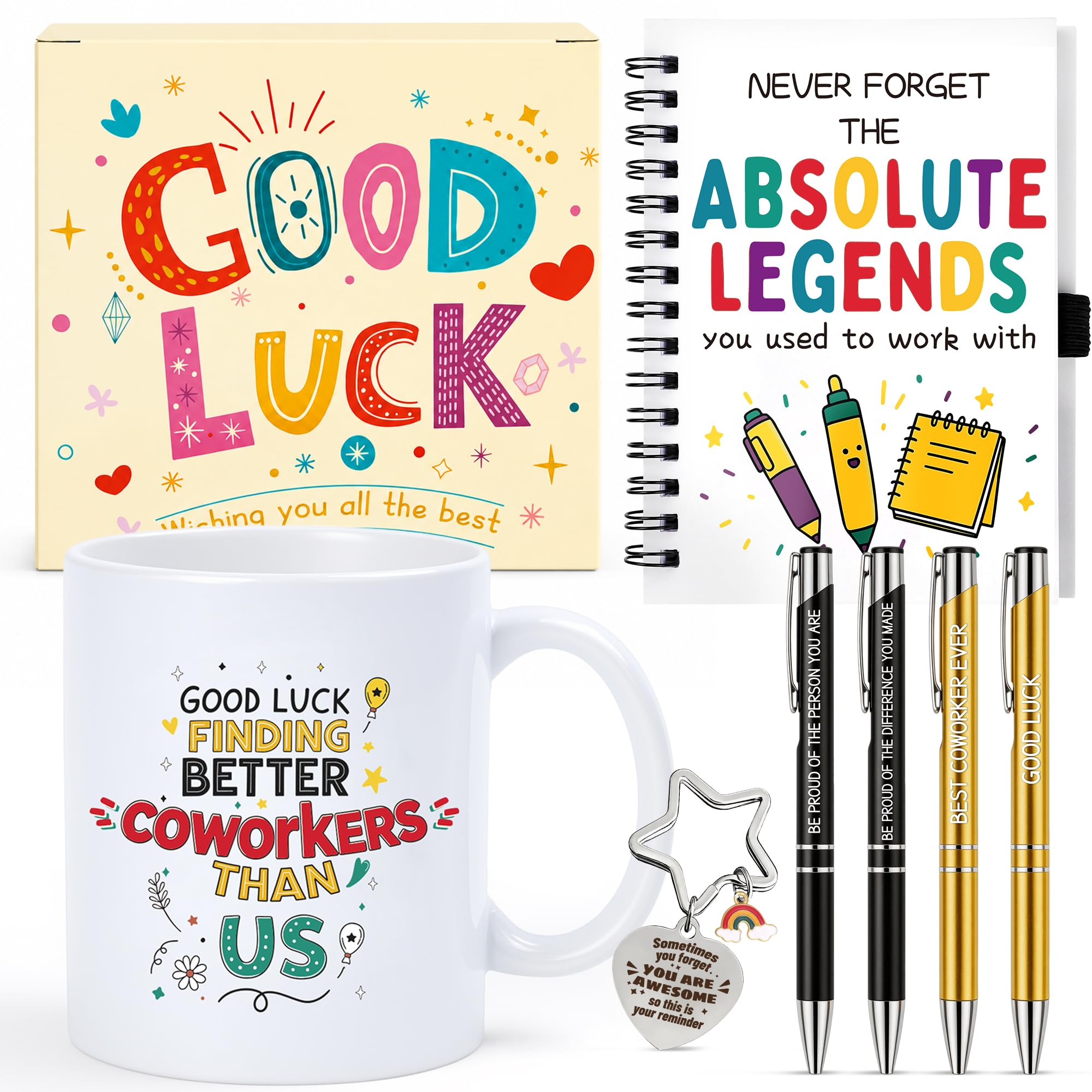 MerriBox Farewell Gifts for Colleagues, Good Luck Coworker Leaving Gift Set, Funny Goodbye Present for Women