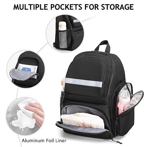 Miniatura 3 de Bolsa organizadora para cochecito de bebé, compatible con Doona para asiento de automóvil infantil, mochila para pañales de bebé, 2 alas