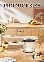 Vista 2 de Spaetzle - Ricer de patatas de acero inoxidable resistente para puré de patatas, herramienta de cocina con mango ergonómico, máquina Spaetzle