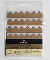 Vista 4 de Esquinas autoadhesivas para fotos, color dorado, 252 unidades por paquete.