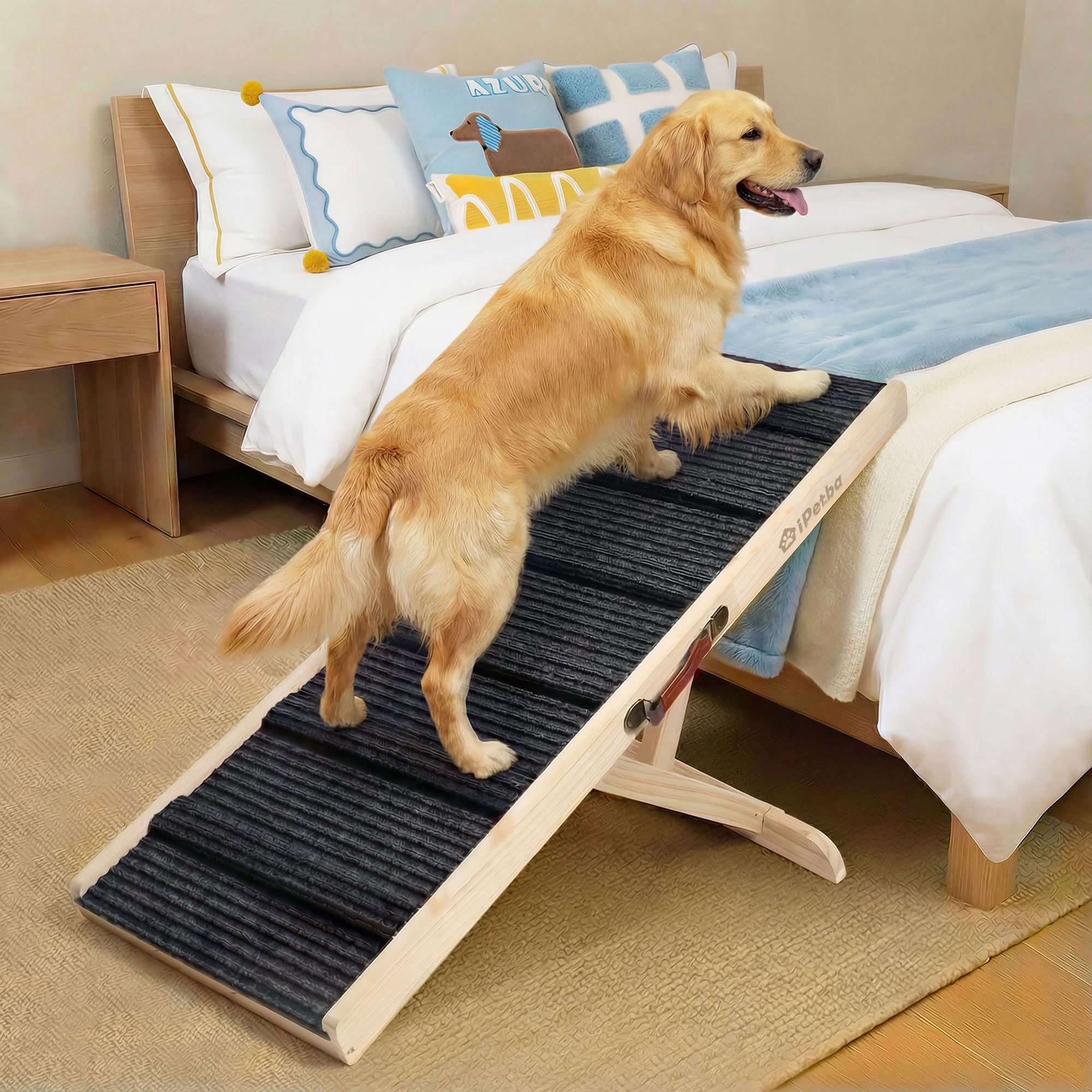 Rampa para Perros pequeños o Grandes Escalera para Perros para Cama y Sofá Plegable y Ajustable 60 cm, hasta 35 kg