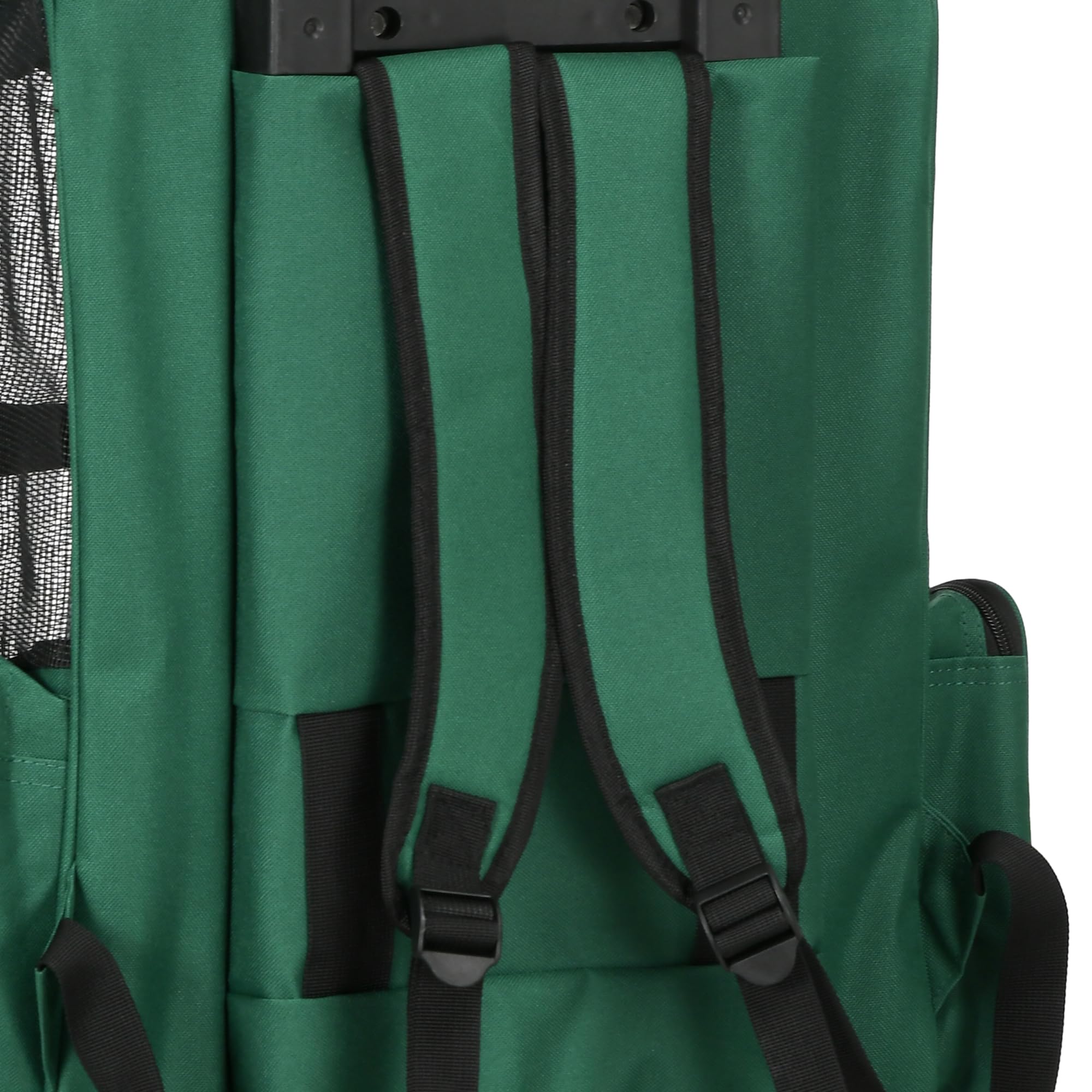 PawHut 2-in-1 Rucksackträger für Haustiere mit Rädern 42x25x55cm Grün