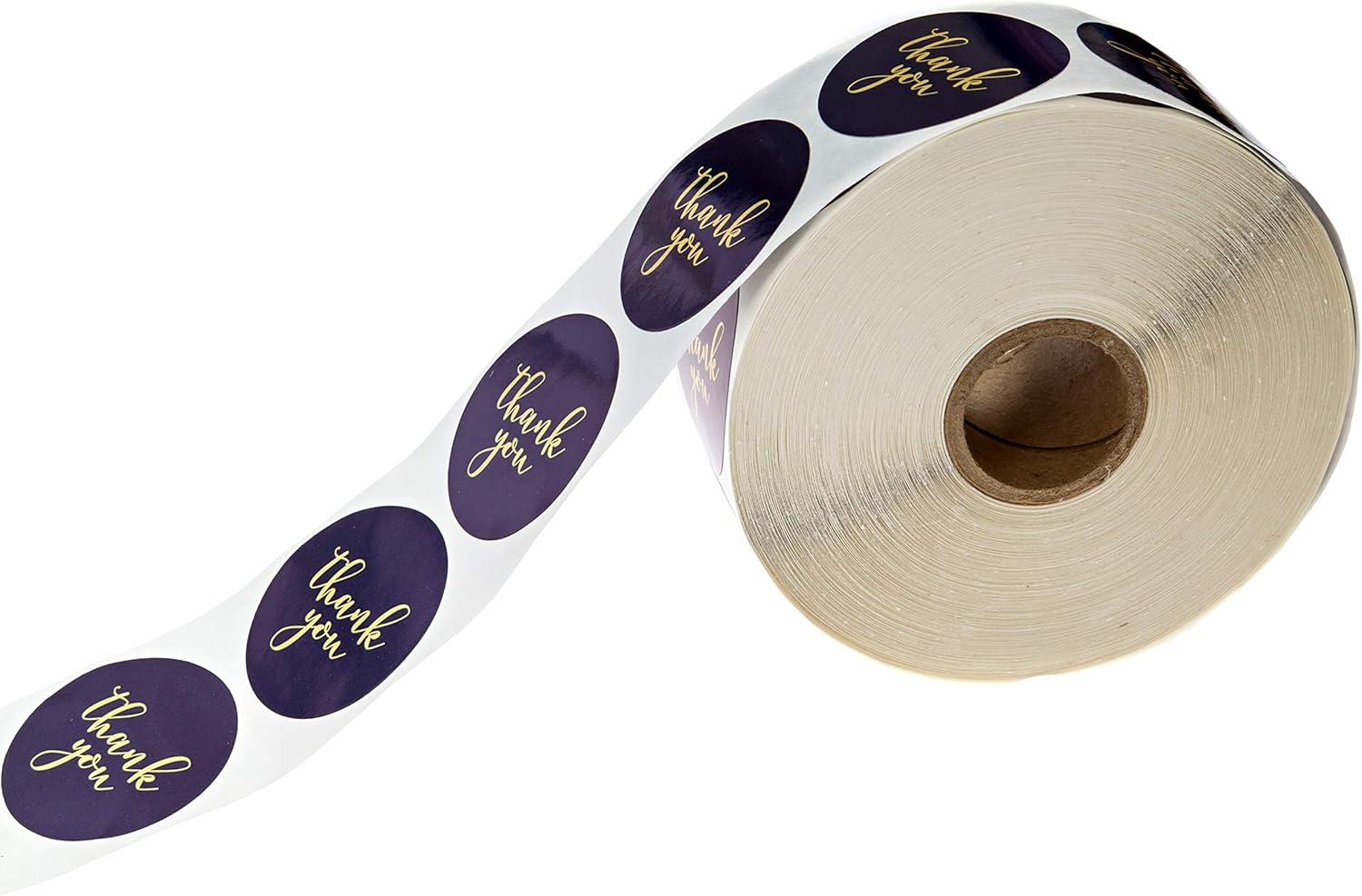 Navy and Gold Foil Thank You Stickers / 1000 Shiny Thanks Appreciation Labels / 1.5" Small Round Gratitude Label/Wedding Appreciation Envelope Seals - Image 3
