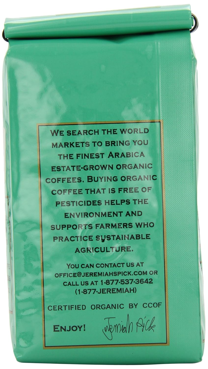 Jeremiah's Pick Coffee Organic Water Processed Decaf, Raisin & Chocolate Round and Robust Whole Bean Coffee, Dark Roast,10 Ounce (Pack of 3)