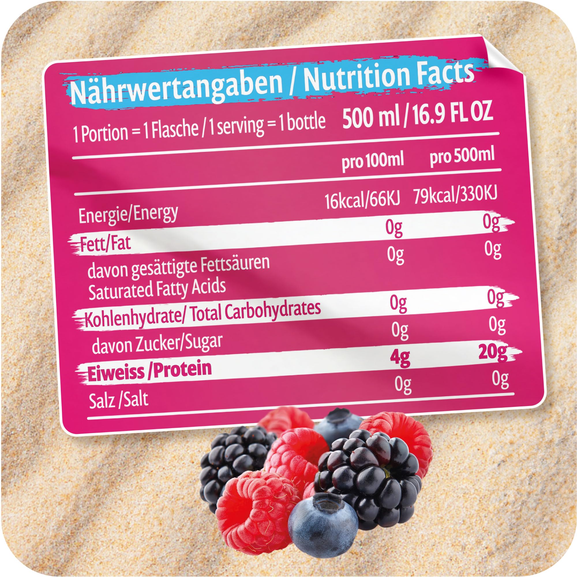 All Stars CLEAR WHEY ISOLATE, lecker, fruchtiger Eiweißdrink ohne Zuckerzusatz, Erfrischungsgetränk für Sportler mit hochwertigem Whey Protein Isolat mit nur 79 Kalorien, 12 x 500ml, Mixed Berry