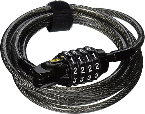 OnGuard - 8061 - Cerradura de combinación Terrier de 6 mm x 4'., Negro  Amarillo