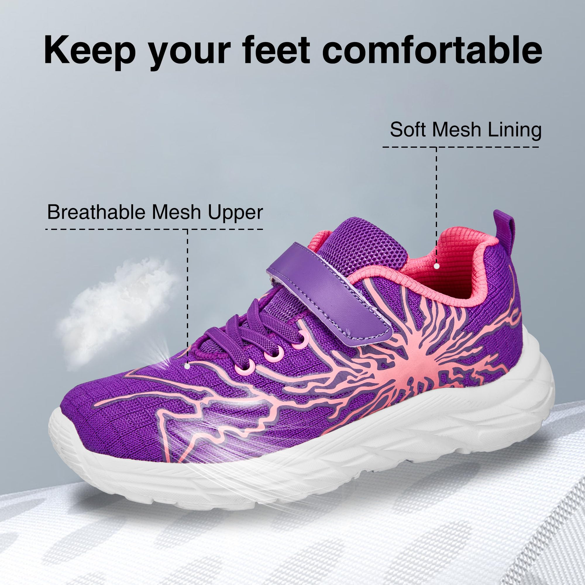 YZMML Scarpe Sportive Bambini Antiscivolo Comode e Leggere per Running e Outdoor Sneaker Casual Bambino Ragazze Ragazzi Scarpe da 28-39 EU