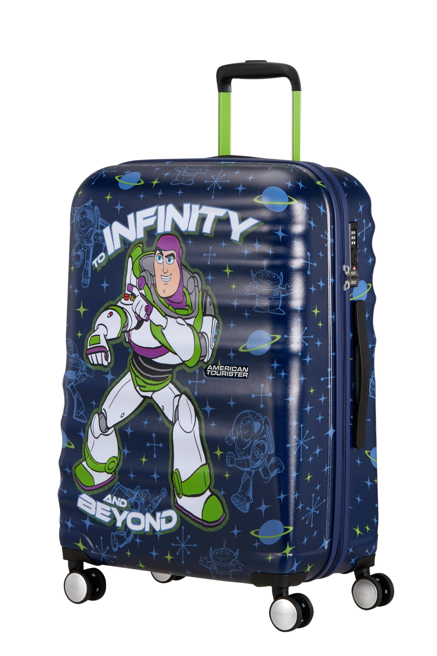 American Tourister Wavebreaker Disney - Buzz Lightyear Large Hardshell Suitcase (77 cm), Travel Spinner, TSA Lock, 4 Wheels, 96 L, 4.2 kg