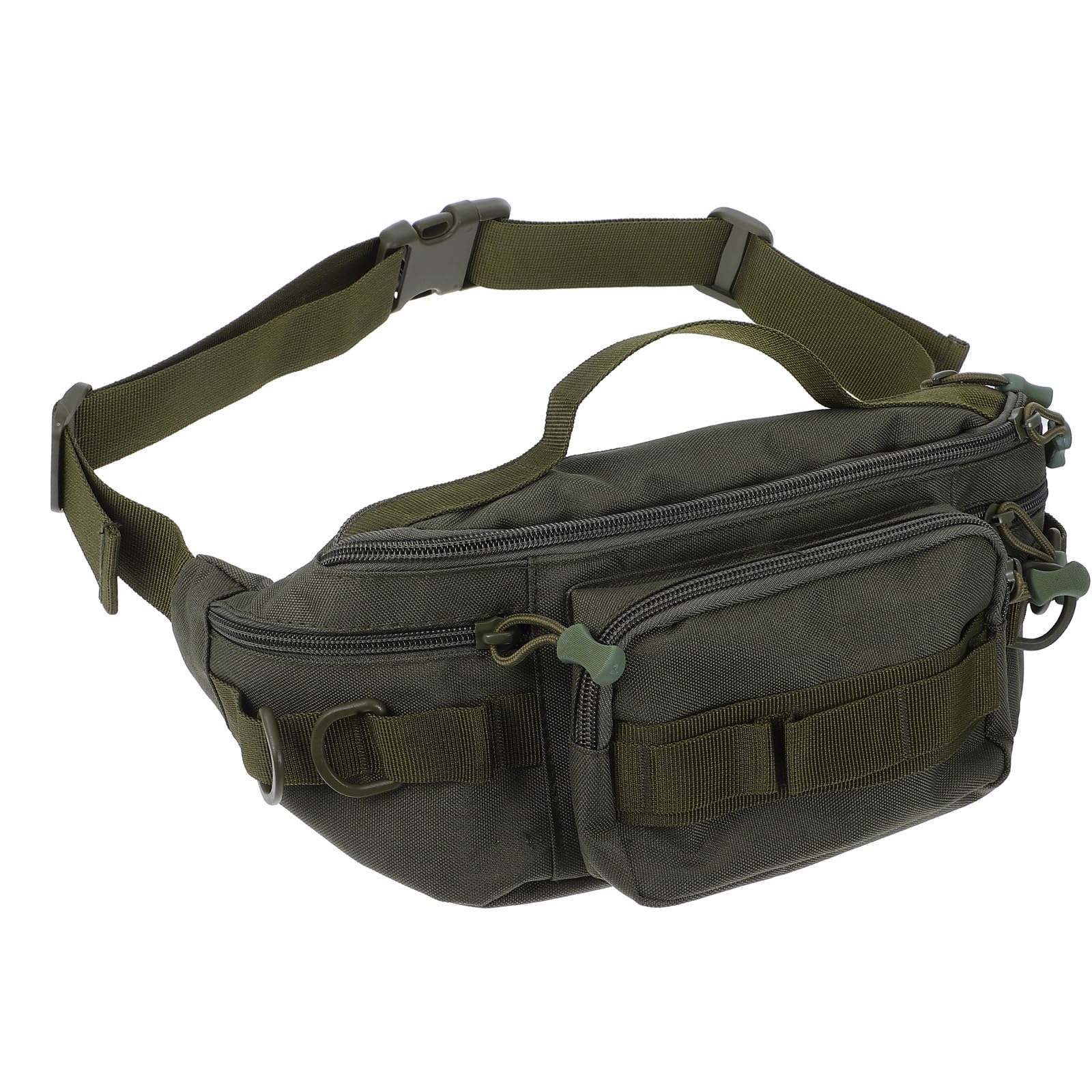 Riñonera pequeña para hombre ifundom verde militar compacta y ligera 8