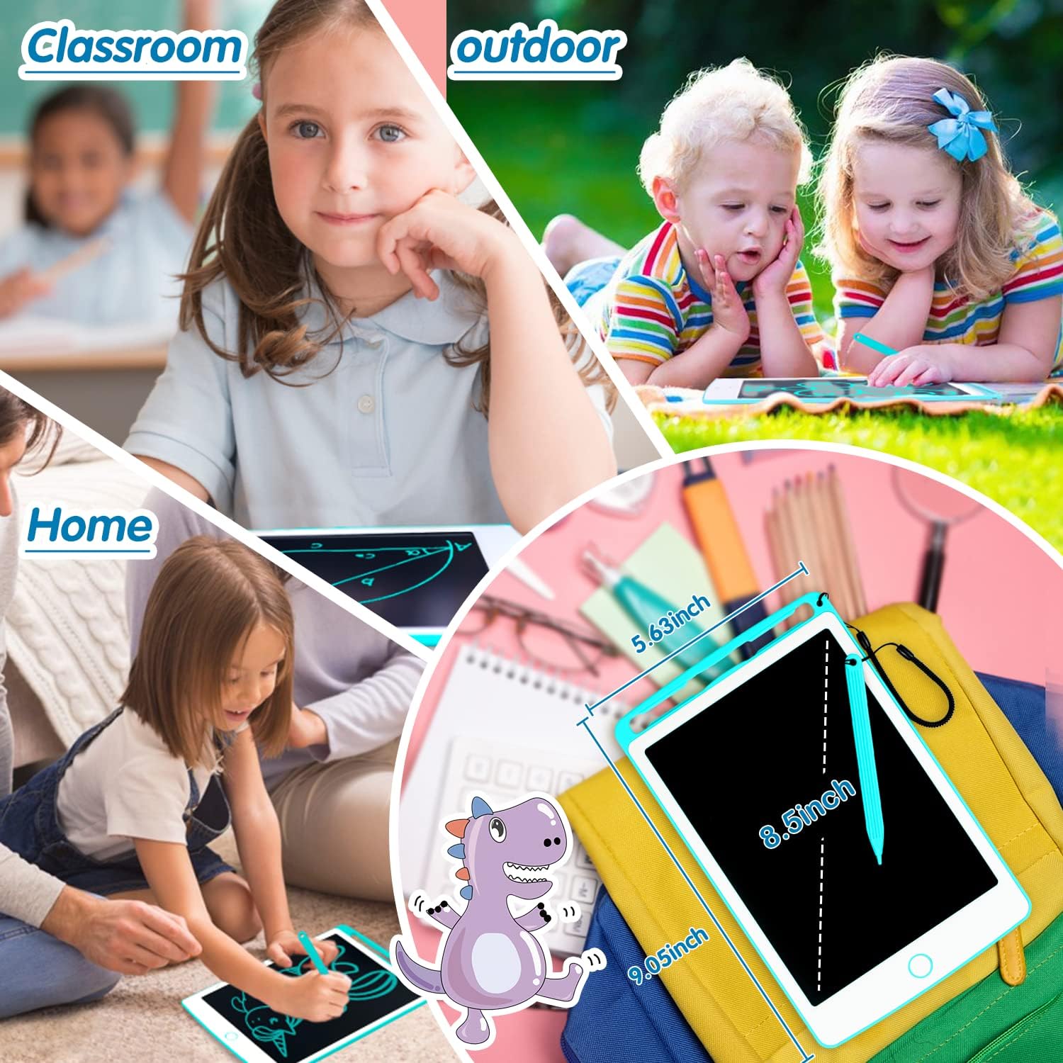 LCD Writing Tablet, Richgv 8.5 Inch Doodle Board Kids Drawing Tablet, Doodle Pad Light Drawing Board for Kids