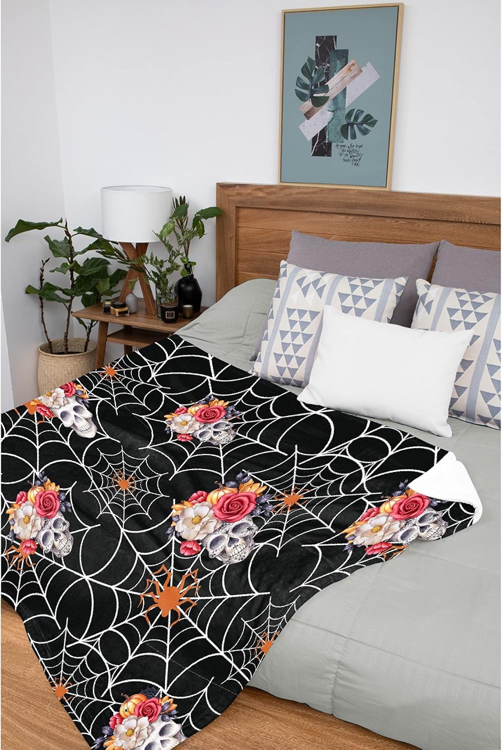 Get Special Price Todeyya Halloween Spiderweb Rose Skeleton Throw Blanket - Super Soft Flannel Fleece Blanket for Gifts, Plush Lightweight Fuzzy Cozy Blanket for Couch Sofa Bed All Season M 60x50 for Teens Black Friday - 60% OFF Todeyya Halloween Spiderweb Rose Skeleton Throw Blanket - Super Soft Flannel Fleece Blanket for Gifts, Plush Lightweight Fuzzy Cozy Blanket for Couch Sofa Bed All Season M 60x50 for Teens