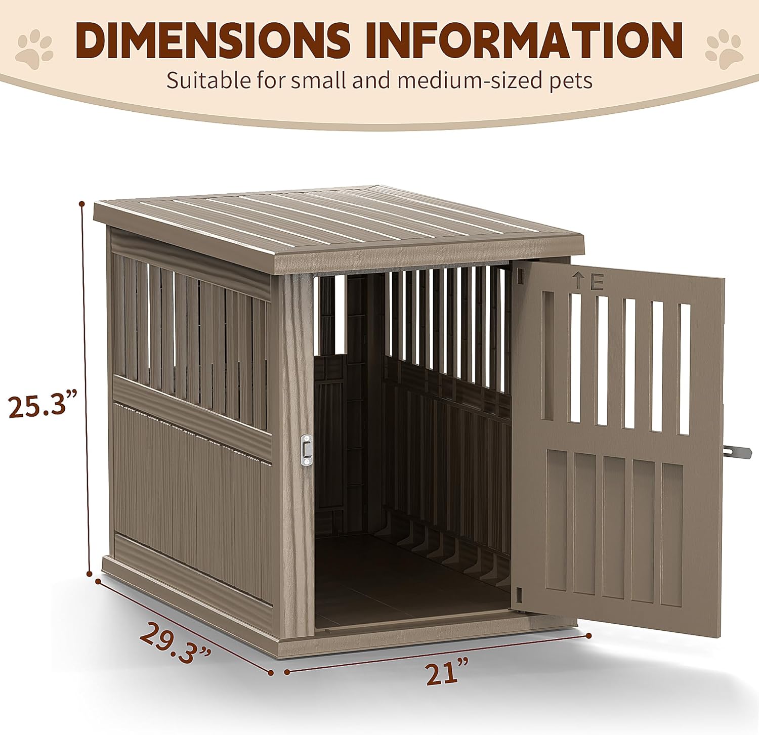DRATO Litter Box Enclosure Indoor Outdoor Hidden Cat Litter Box Resin Material Lockable Ventilated Pet Furniture for Modern Home Easy to Clean Easy Assembly