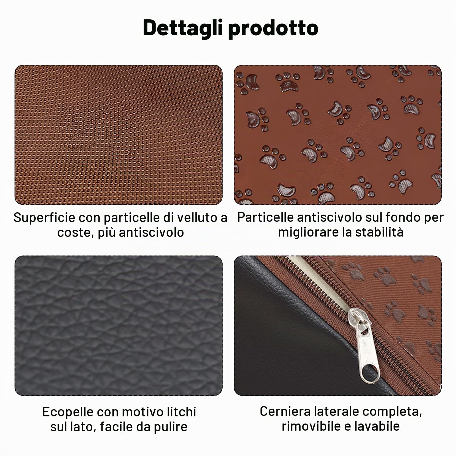 Galatée Scale Per Animali Domestici Antiscivolo a 4 Gradini, Per Divano Letto Alto Con Rivestimento Lavabile, Rampe In Spugna Ad Alta Densità (Grigio)