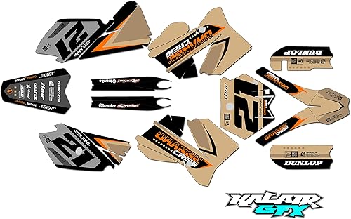 Miniatura 4 de Kit de gráficos para KTM SX85 105SX (2006-2012) serie Crew Series, color naranja-gris, calcomanías de motocicleta de 21 mil-Dirt Pit Bike,