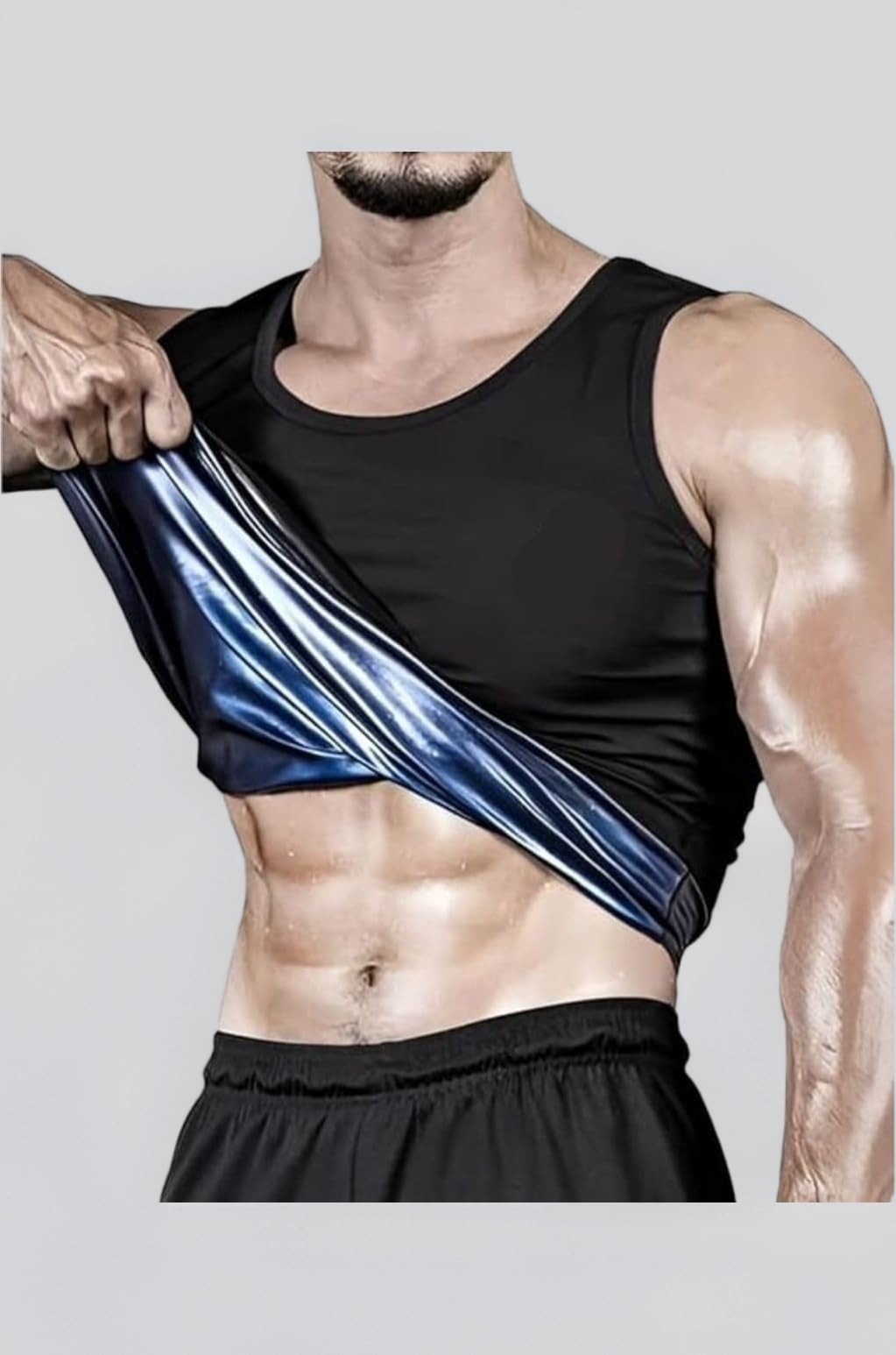 - MYLOFIT Sweat Shapewear Vest for Men & Women | Polymer Body Shaper for Weight Loss | Waist Slimming Workout Vest | Sauna Effect Compression Support