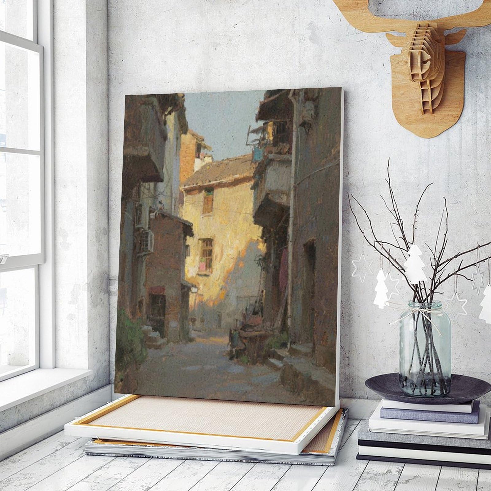 KOAYUBFC Malen nach Zahlen Kit für Erwachsene Anfänger Erwachsene Malen nach Zahlen Kits auf Leinwand DIY Acryl Ölfarben Malerei mit Pinseln für Geschenk Home Wall Decor