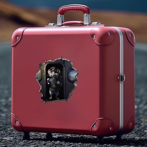 Miniatura 4 de Adhesivo de pared 3D con agujero de ratón y conductor de tren