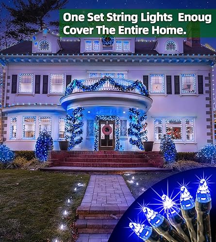 Miniatura 2 de Guirnalda de 1500 luces led de 492 pies, con memoria de temporizador, para árbol de Navidad, interiores y exteriores, fiesta, boda, jardín, patio,