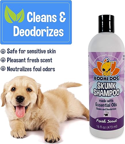 Miniatura 4 de Bodhi Dog Champú Skunk  Removedor de olores Skunk Smell Limpia y desodoriza con aceites esenciales para perros y gatos  Fabricado en Estados Unidos