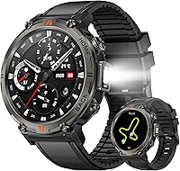 Vista 21 de Relojes inteligentes militares para hombres con GPS integrado con brújula linterna LED, reloj inteligente táctico resistente al agua 3ATM con texto