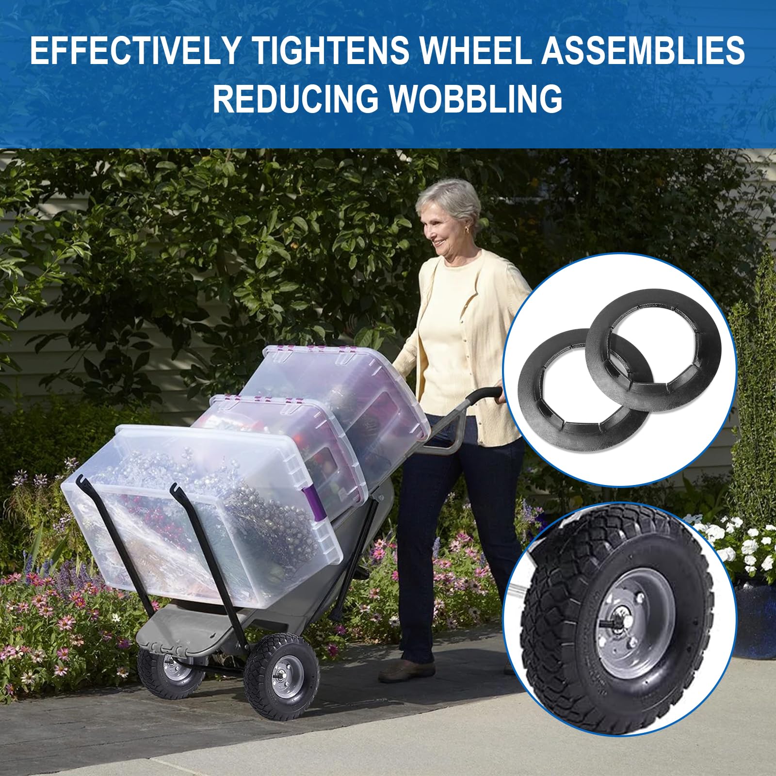 Push Nuts for Dolly Wheels - 10 Pack -5