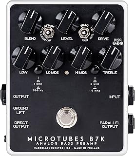 Darkglass Microtubes B7K V2 Bass Preamp Pedal for Electric Bass w/Overdrive, 4-band EQ, and Balanced XLR Output