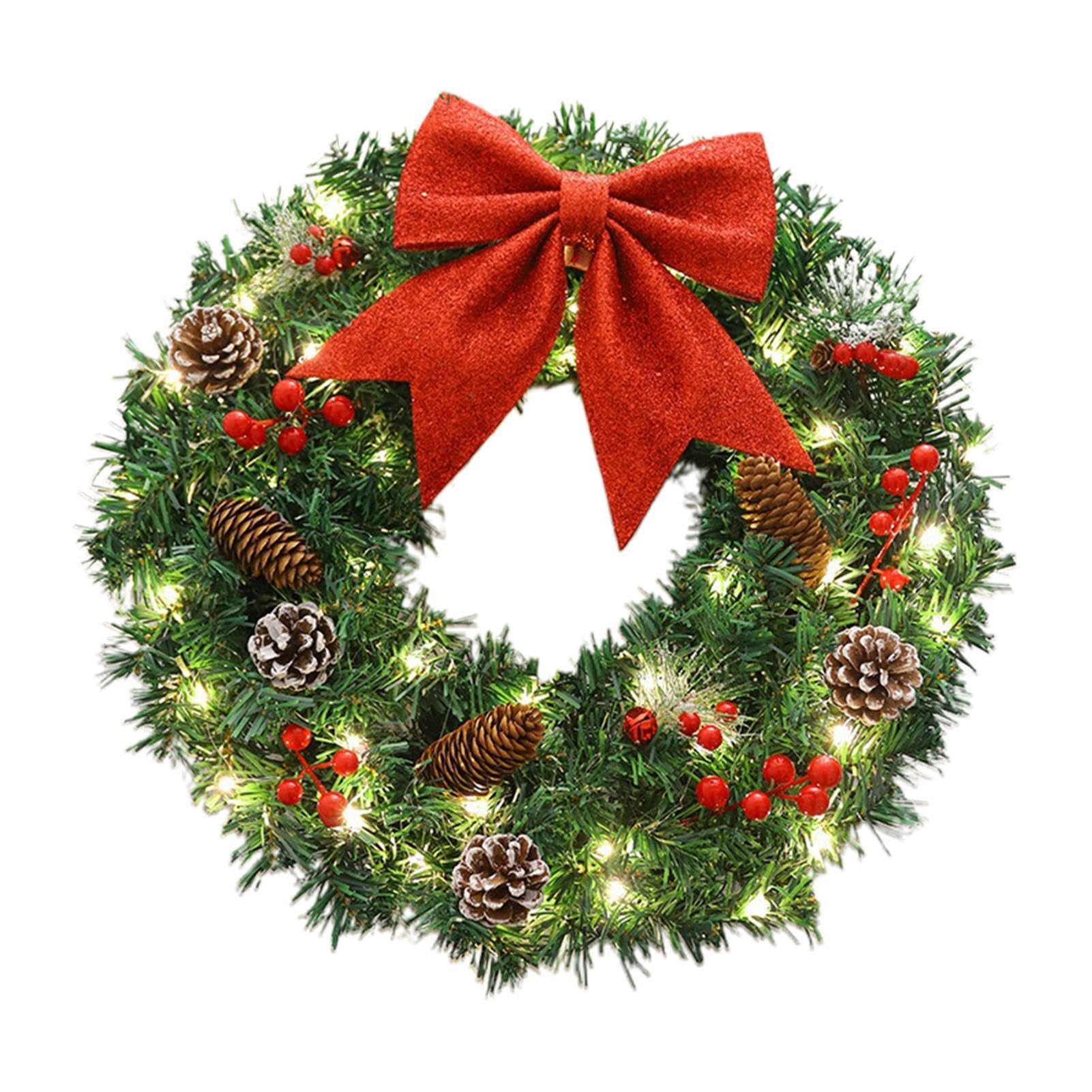 Couronne de Noël lumineuse pour illuminer votre cheminée en hiver