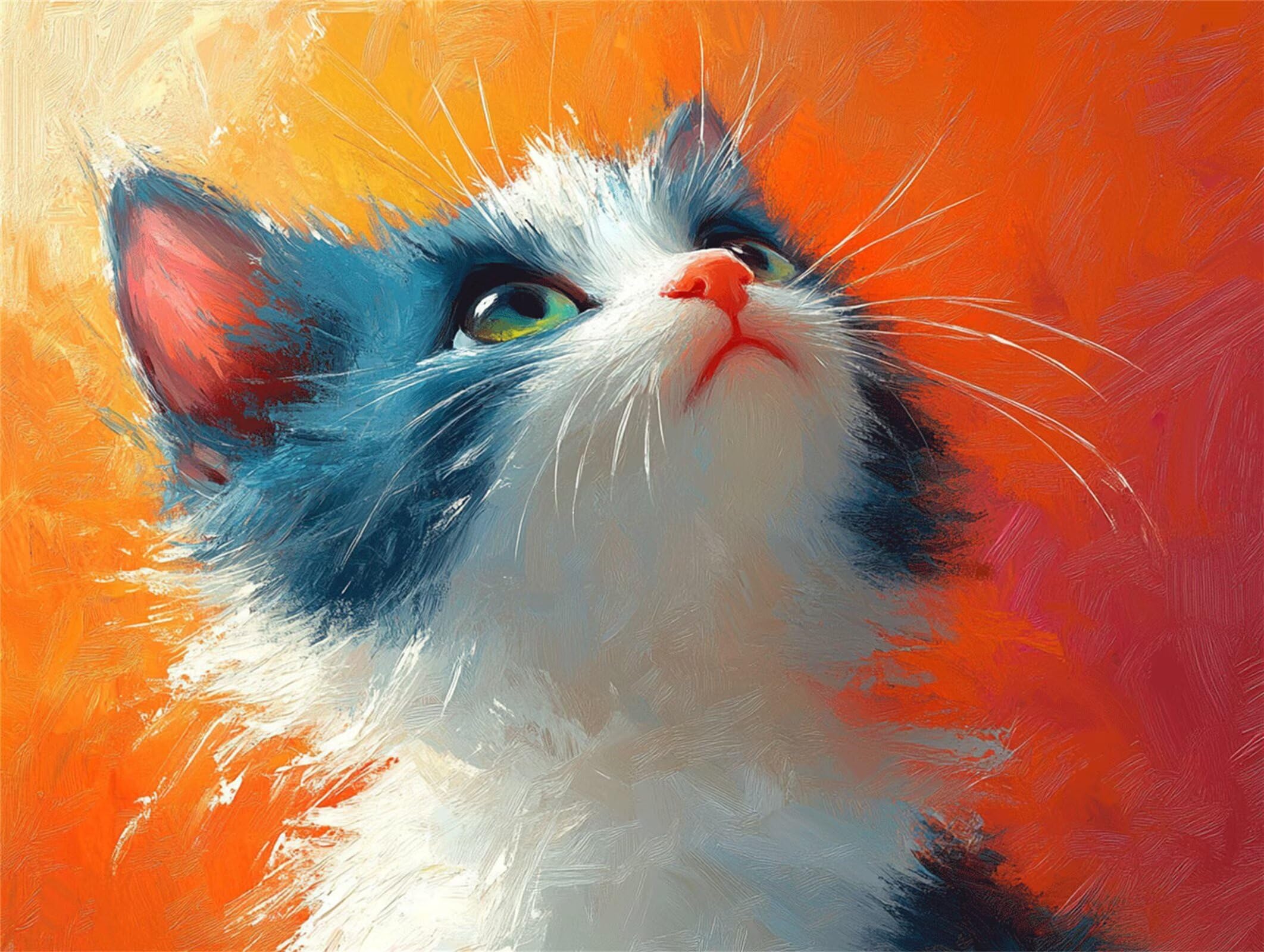 Puzzle 2000 Pieces Chats Puzzle Adulte 99x70cm, Abstrait, n-491