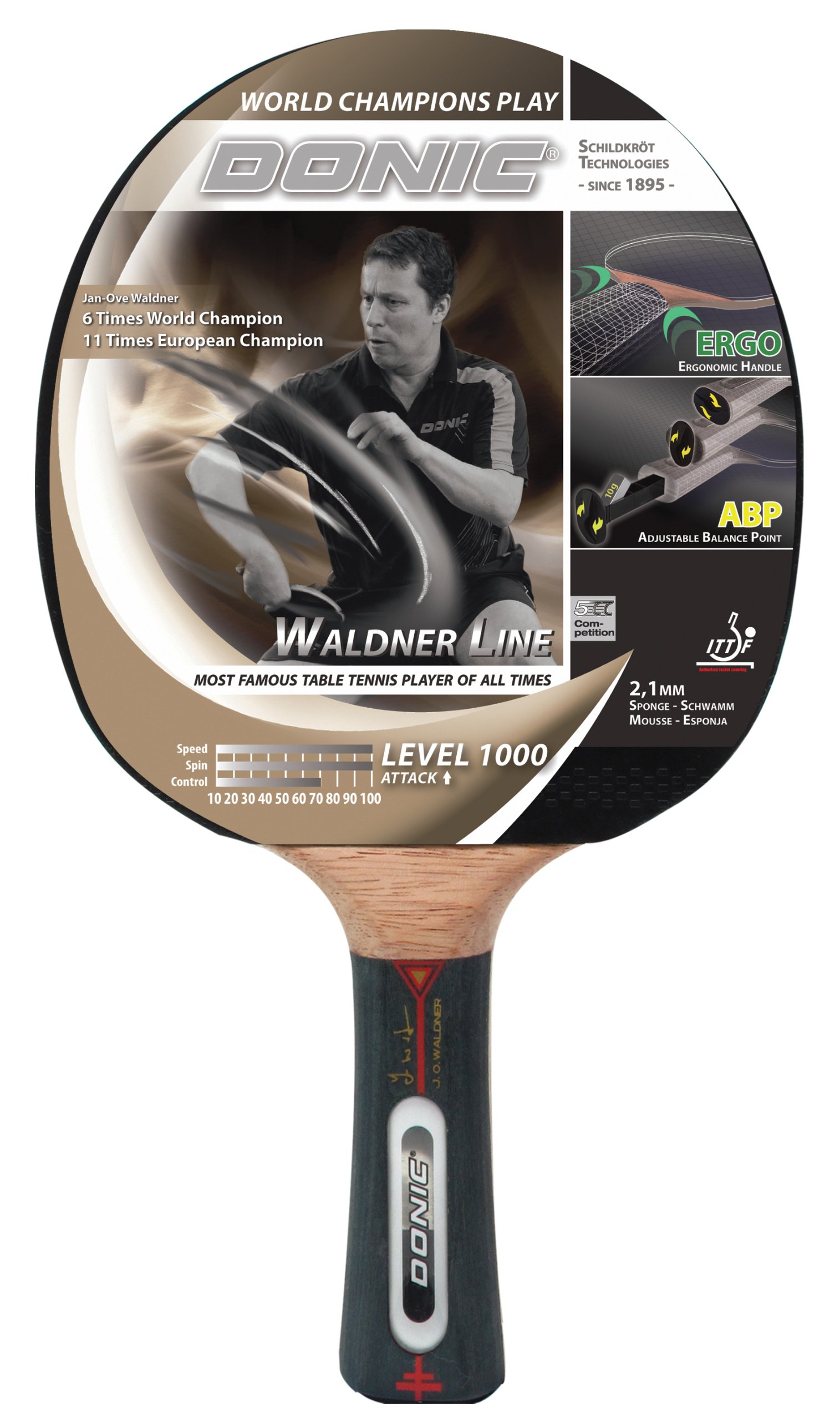 DONIC Waldner 1000 Wood Table Tennis Racket/Bat, (Assorted) (B000WMAC1S) Amazon Price History, Amazon Price Tracker