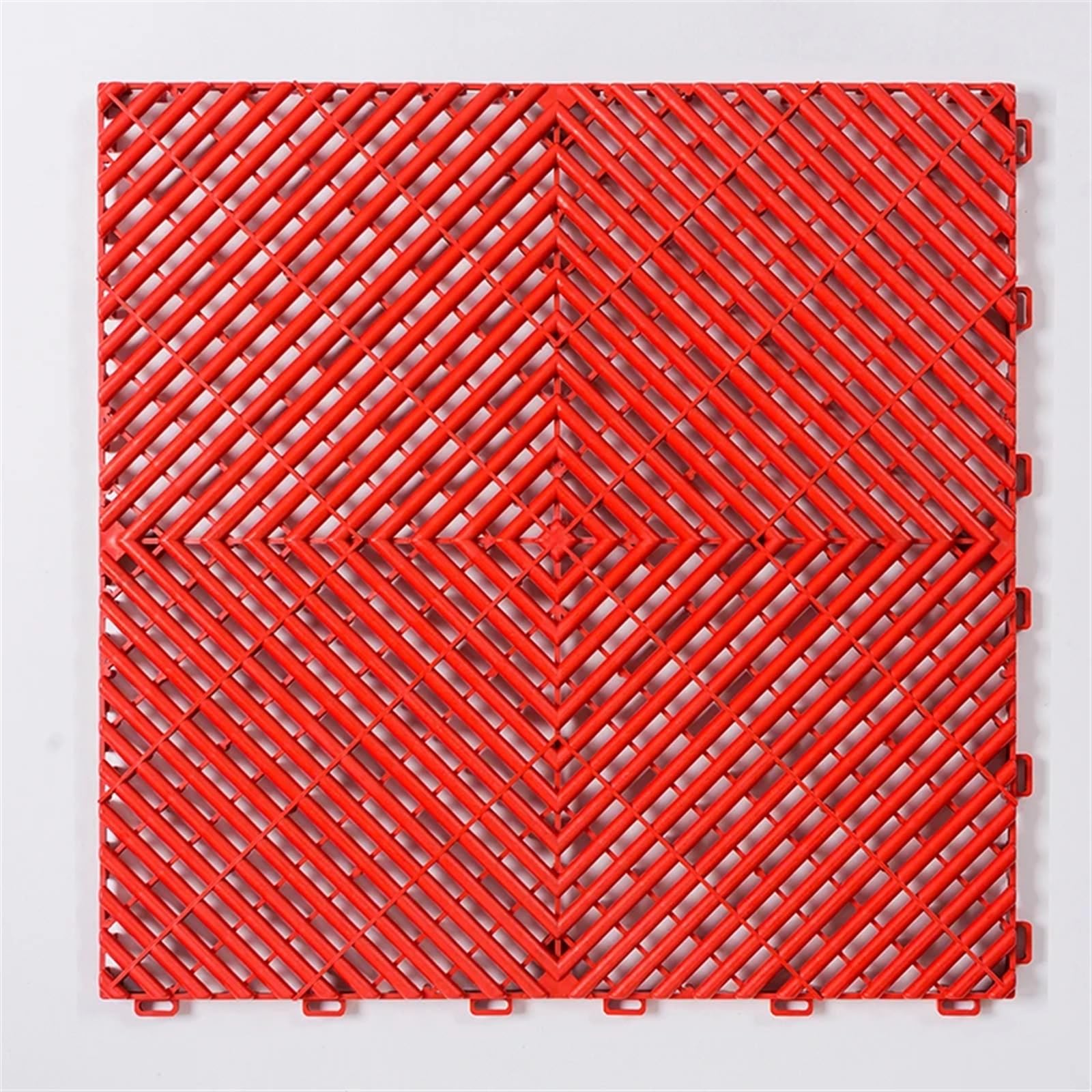 Płytki brukowe na zatrzaski, Wentylowane Modułowe Blokujące Plastikowe Płytki Podłogowe Do Garażu, Wielokolorowe Opakowanie 40 Sztuk(Red)