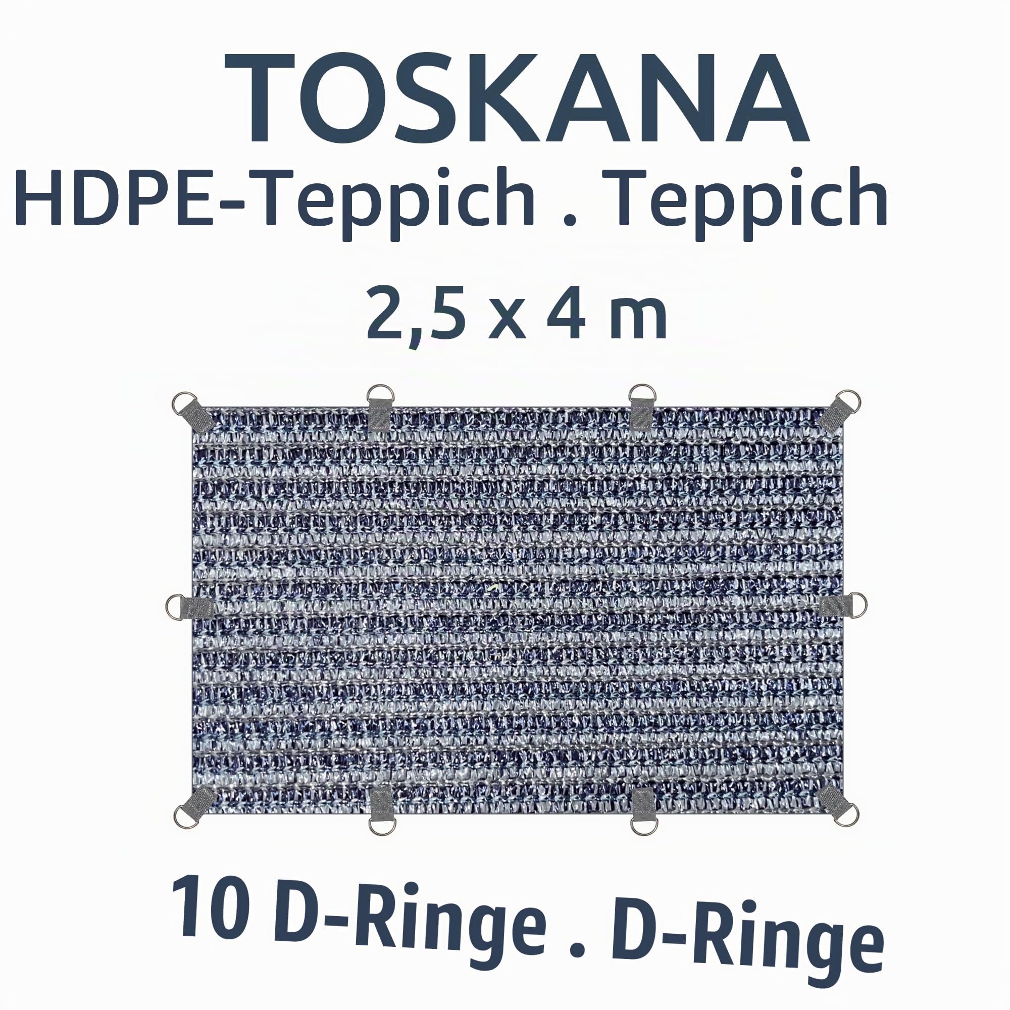 your GEAR Toskana HDPE Vorzeltteppich 250x400cm – Outdoor Teppich wetterfest, robust, atmungsaktiv, vielseitig als Camping Teppich, Balkon Teppich oder Picknickdecke, inklusive Tasche, Camping Zubehör
