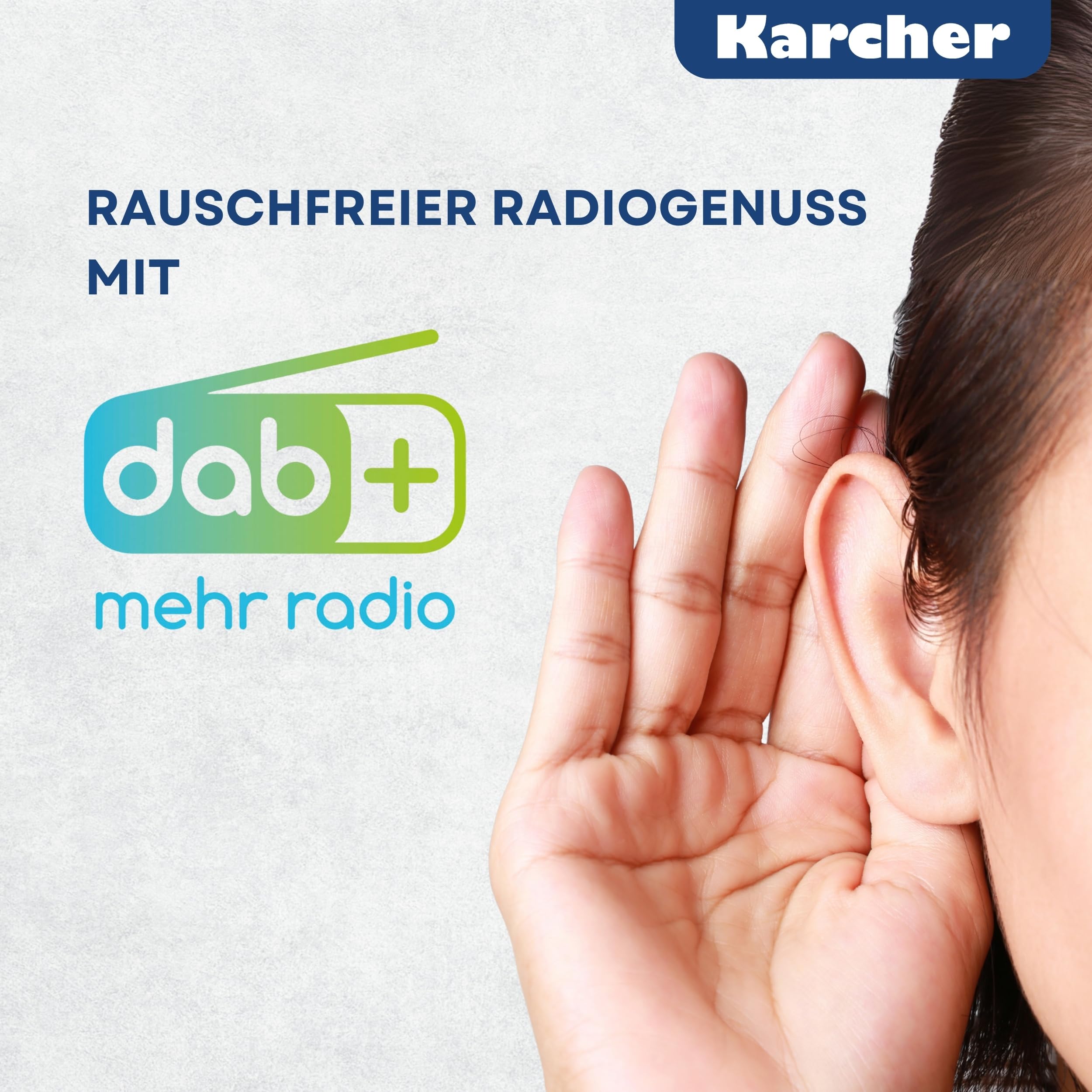 Karcher RA 2038D-S - Radio de Cocina con Radio FM/Dab+, empotrable con Bluetooth y lámpara, Radio Digital con Doble Alarma, Despertador y Temporizador de Cuenta Regresiva, Plata