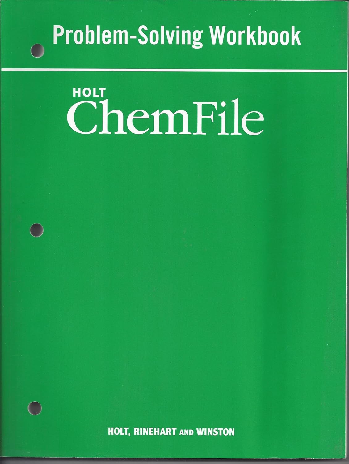 Amazon.com: Holt Chemfile Problem-solving Workbook: Problem Solving ...
