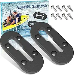 Botepon Pista de caiaque de 10 cm para pesca de caiaque, trilho de caiaque, acessórios de caiaque, pista de equipamento de caiaque para suporte de vara de pesca, Fish Fider, suporte de copo, pacote