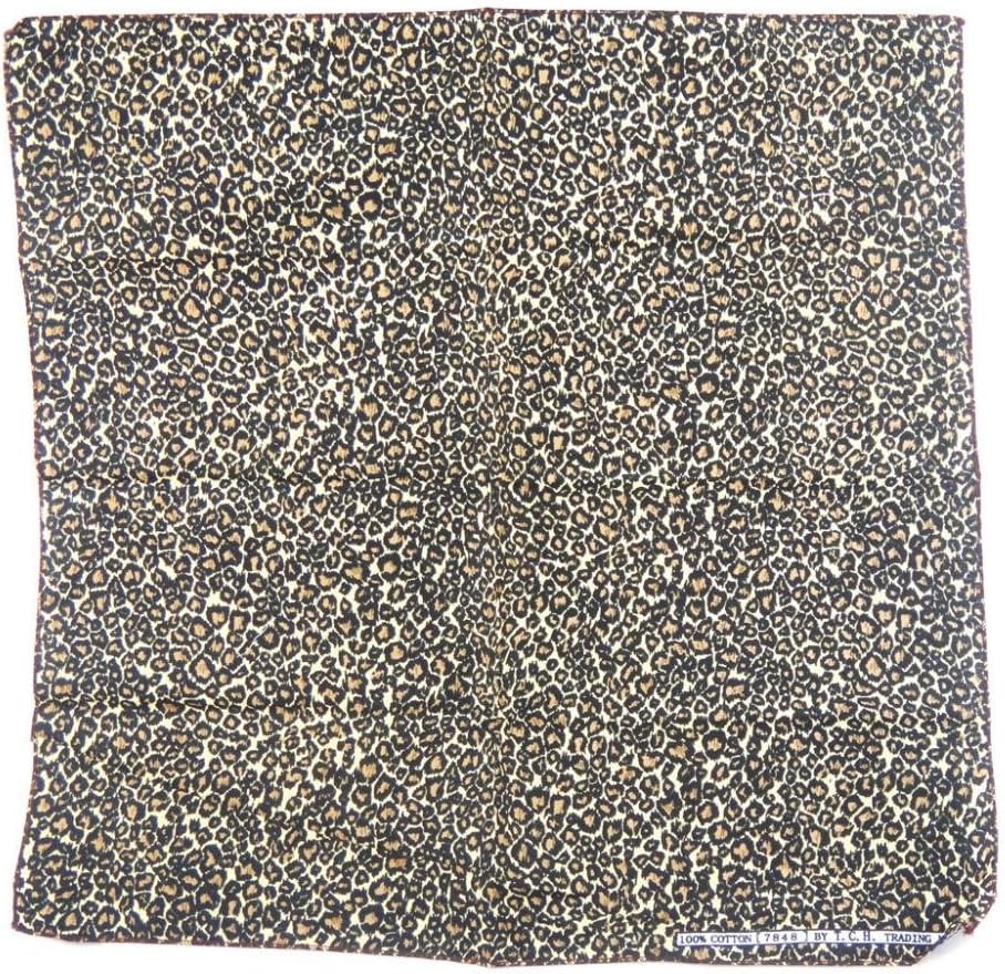 OWM Handkerchief Leopard Print Bandanas Brown