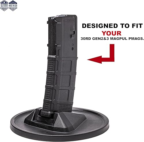 Miniatura 2 de Soporte de exhibición AR-15 estilo rifles, SBRS y pistolas. Diseñado para adaptarse a 30RD GEN 2 y 3 MAGPUL PMAGS. Soporte de disparo AR-15 y